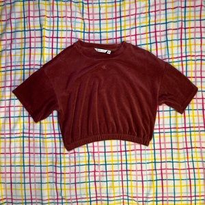 VINTAGE size medium Calvin Klein jeans towel material crop top earth tone.